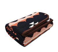 ACUSHLA Manta de Mezcla de Lana Merino, Suave, cálida, Gruesa, Lavable, para Cama, sofá, al Aire Libre, Camping, Viajes, Coche, para Cualquier Clima, Marruecos, Azul Marino, 160 x 129,5 cm