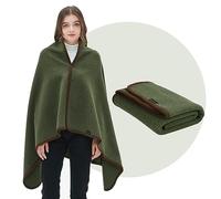 ACUSHLA Manta de Peluche Portátil de Lana Merino, Manta Cálida para TV, Regalo de Cumpleaños para Hombres y Mujeres (Oliva, 160x100 cm)