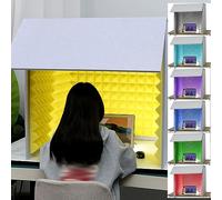 Acústica Escudo De Aislamiento De Micrófono, Escudo Acústico Portátil, Espuma Absorbente, Sonido Escudo Profesional Para Grabación De Sonido, Podcasts, Cantos, Radiodifusión