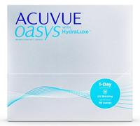 ACUVUE® OASYS 1-DAY con tecnología HydraLuxe™ - Reemplazo Diario - protección UV - 90 lentes