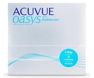 ACUVUE® OASYS 1-DAY con tecnología HydraLuxe™ - Reemplazo Diario - protección UV - 90 lentes