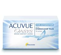 ACUVUE® OASYS for ASTIGMATISM con tecnología HYDRACLEAR® PLUS - Lentillas quincenales -protección UV - 12 lentes