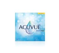 Acuvue Oasys Max 1-Day MULTIFOCAL Lentes diarias con Tecnología TearStable, filtro de luz OptiBlue y diseño Pupil Optimized, -0.50 dpt, diámetro 14.3 mm, 90 unidades, +2.00 adición, curva base 8.4 mm