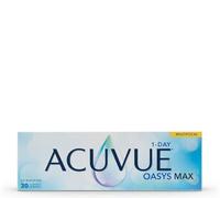Acuvue Oasys Max 1-Day MULTIFOCAL Lentes diarias con Tecnología TearStable, filtro de luz OptiBlue y diseño Pupil Optimized, -7.50 dpt, diámetro 14.3 mm, 30 unidades, +1.50 adición, curva base 8.4 mm