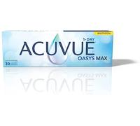 Acuvue Oasys Max 1-Day MULTIFOCAL Lentes diarias con Tecnología TearStable, filtro de luz OptiBlue y diseño Pupil Optimized, -0.50 dpt, diámetro 14.3 mm, 30 unidades, +2.00 adición, curva base 8.4 mm