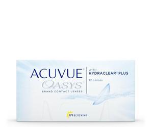 ACUVUE OASYS with HYDRACLEAR PLUS - lentes de reemplazo cada 2 semanas - protección UV,-6.50 dioptrias, BC 8.4, DIA 14.00, 12 lentes