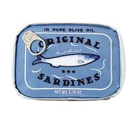 ACUYE Bolsa de maquillaje Coquette para mujer, estuche de maquillaje de sardinas, bolsa de aseo estética, bolsa de cosméticos de viaje, bolsa de almacenamiento de maquillaje, 01-azul 1PCS, 15.5cm,