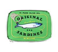 ACUYE Bolsa de maquillaje Coquette para mujer, estuche de maquillaje de sardinas, bolsa de aseo estética, bolsa de cosméticos de viaje, bolsa de almacenamiento de maquillaje, 01-verde 1PCS, 15.5cm,