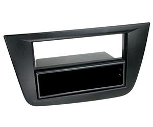 ACV - Embellecedor de radio de vehículo (compatible con los modelos Altea y Toledo de Seat fabricados entre el año de modelo 01/04 y 2005, doble DIN), color negro
