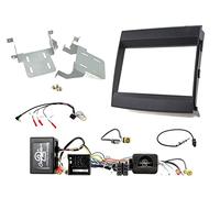 ACV Kit de montaje con adaptador de volante para radio de coche doble DIN en Porsche Cayenne, la mayoría de sistemas de sonido