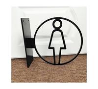 ACVACV Acrílico Aseo Signo De Señal Montaje Lateral 3D Muestras De WC, Portada Pegatina Hombres Y Mujeres Baño Signo De Inodoro Plancha Placa De Puerta Guía Guía Placa De Puerta(Sign 3)