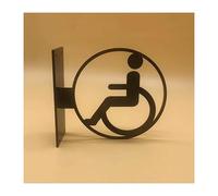 ACVACV Acrílico Aseo Signo De Señal Montaje Lateral 3D Muestras De WC, Portada Pegatina Hombres Y Mujeres Baño Signo De Inodoro Plancha Placa De Puerta Guía Guía Placa De Puerta(Sign 4)