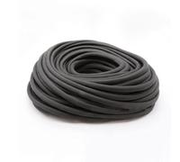 ACVACV Manguito Trenzado de Fibra de Vidrio for Alta Temperatura de 600 °C, 5 m, for Bricolaje, 1 Unidad(Black,7mm)