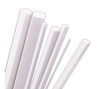 ACVACV Varilla Cuadrada de ABS de 50 cm de Longitud for la construcción Manual de Bricolaje, Modelo de Mesa de Arena, transformación de Modelos de ABS de Varillas sólidas(8mm 20pcs)