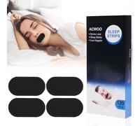 ACWOO 120PCS Tiras Bucales Antirronquidos, Tiras para Dormir Antirronquidos, Cintas Anti Ronquidos, Cinta Bucal para Dormir, Alivio Instantáneo de Los Ronquidos y la Respiración Bucal Reducida, Negro