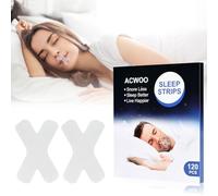 ACWOO 120PCS Tiras Bucales Antirronquidos, Tiras para Dormir Antirronquidos, Cintas Anti Ronquidos, Cinta Bucal para Dormir, Alivio Instantáneo de los Ronquidos y Mejore la Calidad del Sueño