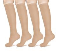 ACWOO 2 Pares Calcetines de Compresion para Hombres y Mujeres, 15-20 mmHg Calcetines de Compresión, Medias de Compresion para Correr, Running Deporte, Volar, Viajes(S/M)