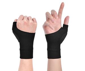 ACWOO Guantes De Compresión Artritis, 1 Pareja Guantes De Gel Para Soporte De Muñeca Y Pulgar, Muñequera Para Dedo Pulgar Para Aliviar El Dolor De Las Articulaciones Del Pulgar De La Mano(Nero L)