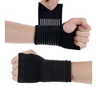 ACWOO Muñequera Tendinitis Muñeca, 2pcs Ajustable Muñequeras Tunel Carpiano, Ferula Tunel Carpiano Elástica Transpirable, Muñequera Deportiva para Dolor Articulaciones, Esquinces, Palm Support