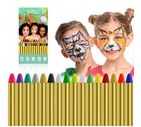 ACWOO Pintura de Cara, 16 Colores Seguridad No Tóxica Pintura Facial, Crayones de Maquillaje Ideal para Halloween Navidad Cosplay Fiesta y Party