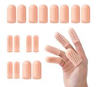 ACWOO Protector Dedos Mano, 16pcs Dediles Silicona Transpirables Perforadas, Dedales de Silicona para Amortiguar Rozaduras, Mangas de Dedo Para Gatillo de Dedo, Dedos Agrietados, Artritis de Dedos