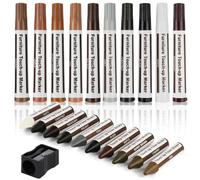 ACWOO Rotuladores Reparador de Madera, 21 PCS Marcadore Madera para Muebles, Kit de Marcadores de Reparación de Rayones para Muebles, para Repara Arañazos Puerta, Manchas, Suelos de Madera Dura, Mesa