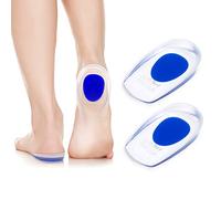 ACWOO Taloneras Silicona, 1 Pare Plantillas de Talón Gel, Almohadillas de gel de Silicona, Taloneras Fascitis Plantar, Calzado para el Talón para Apoyar, Reducir los Golpes y Aliviar el Dolor (S)