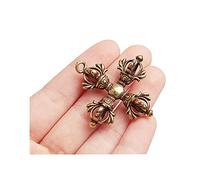 Acxico 1 colgante de amuleto de cruz de bronce tibetano de Nepal Dorje Vajra Xiangmo-chu de 4,6 cm, bronce, Bronce, Bronce