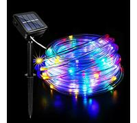 Acxilexy 12M 100Leds Luces de Cuerda Solar Exterior, LED Solar Tubo de Cuerda Luces con 8 Modos, IP65 Impermeable Luces de Alambre de Cobre de Tubo para Jardín, Patio, Decoración de Navidad