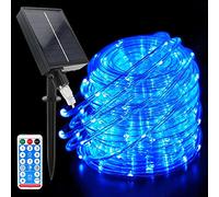 Acxilexy 22M 200 Leds Luces de Cuerda Solar Exterior, LED Solar Tubo de Cuerda Luces con 8 Modos, Impermeable Cadena de Luces de Tubo con Control Remoto para Jardín, Patio, Decoración de Navidad