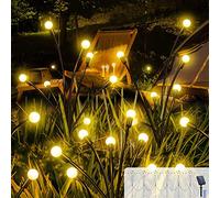Acxilexy 6 Piezas Luces Solares de Luciérnaga Exterior, 48 LEDs Luces Solares de Luciérnaga con 8 Modes, Control Remoto, IP65 Impermeable, Luces de Luciérnaga para Aceras, Césped, Patio, Jardín