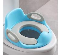 ACXIN Asiento de inodoro para niños y niñas, asiento de inodoro para niños y niñas, asiento de inodoro para inodoro redondo y ovalado, color azul + gris