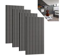 ACXIN Juego de 4 paneles acústicos de madera 3D para pared de roble, chapa de madera auténtica sobre fieltro acústico, 120 x 60 cm, revestimiento de pared, paneles acústicos para pasillo, salón,