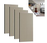 ACXIN Juego de 4 paneles acústicos de madera 3D para pared de roble, chapa de madera de roble sobre fieltro acústico, 120 x 60 cm, revestimiento de pared, paneles acústicos para pasillo, salón,