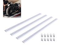 ACXIN Juego de 4 rieles de aluminio de 1 m, rieles de amarre con 10 clips de cierre plateados, rieles semicirculares para aerolíneas, accesorios para camiones, remolques y autocaravanas