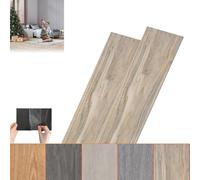 ACXIN Suelo de PVC Autoadhesivo, Laminado de Vinilo Con Efecto Madera - Gris Claro, 5 m² (36 Unidades)