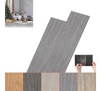 ACXIN Suelo de PVC, Losetas Autoadhesivas de Vinilo, Clic, Suelo de Vinilo Laminado, Efecto Madera (Gris, 5 m² (36 Unidades)