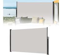 ACXIN Toldo lateral extensible, 200 x 300 cm, protección visual, protección solar, estor lateral, opaco, protección visual y protección contra el viento, para balcón y terraza, color gris claro