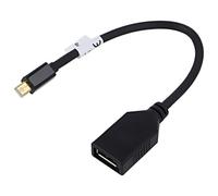 AD-0003-BK Adaptador DisplayPort Hembra, DisplayPort Mini Enchufe 0,1m ABS LA...