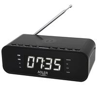 Adler Reloj Despertador Cargador inalámbrico, Bluetooth v5.0, Radio FM
