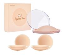 AD. ADRANTE. Pezoneras 2 Pares Invisibles Reutilizables de Silicona para Mujer, Cubre Pezones Sujetador Adhesivo Hipoalergenico, Espalda Descubierta, Vestido de Noche, con Caja de Almacenamiento
