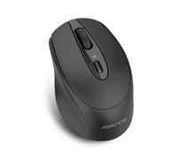 AD ADVANCE Feel Series: ratón inalámbrico de 2,4 GHz 1600 DPI/Nano receptor USB/4 botones y rueda de desplazamiento/clics ultra silencioso y diseño ergonómico/compatible: Windows, macOS (Negro)
