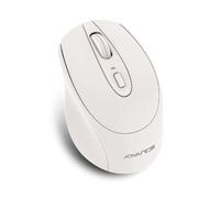 AD ADVANCE Feel Series: ratón inalámbrico de 2,4 GHz 1600 DPI/Nano receptor USB/4 botones y rueda de desplazamiento/clics ultra silencioso y diseño ergonómico/compatible: Windows, macOS (blanco)