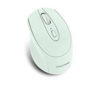 AD ADVANCE Feel Series: ratón inalámbrico de 2,4 GHz 1600 DPI/Nano receptor USB/4 botones y rueda de desplazamiento/clics ultra silencioso y diseño ergonómico/compatible: Windows, macOS (Verde)
