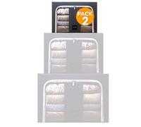 AD ALEM DISSO, 2x24L Cajas Almacenaje, Cajas Organizadoras, Cajas Almacenaje Ropa, Organizar Armario, Cajas para Guardar Ropa, Cajas para trastero, Apilables, cremallera, fotos auténticas
