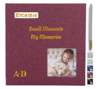 AD ALEM DISSO Album Fotos, Album Fotos Para Pegar y Escribir Autoadhesivo 28X27, Regalos Originales para Mujer, Recuerdos, Bebes, Primera Comunión, Bolígrafo Metálico, 20 Hojas (40 Pág)