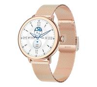 AD-BCrbgen 1.19inch AMOLED Fuera de la Pantalla Siempre en el Smart Watch de Carga inalámbrico de Las señoras de la Prenda Impermeable de la Llamada (Color : Golden)