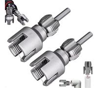 AD-BCrbgen Enhebrador de llave de tubo de agua 4 en 1, abridor de tubo Universal for tubos de agua de 1/2 pulgadas y 3/4, 2 uds.(SET-SLIVE,6 POINT)