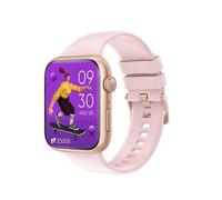 AD-BCrbgen Llamada Bluetooth Bajo Consumo de energía Oxígeno en Sangre Entrenamiento respiratorio Nivel de natación Impermeable Reloj Inteligente (Color : Pink)