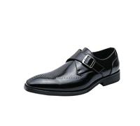 AD-BCrbgen Mocasines Negros for Hombre, Zapatos de Vestir Formales, sin Cordones, Informales, de Cuero, cómodos, Elegantes, for Actividades de Oficina, artesanía Fina(Black_44)